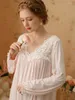 Women's Sleepwear Women Princess Nightdress Spring Long Sleeve Modal Cotton Court Retro Sexy Fairy Dress Sweet Nightgowns