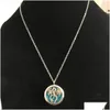 Ожерелья с подвесками Медальон Эфирное масло Диффузор Ожерелье Мода Нержавеющая сталь Ароматерапия Древо жизни Цветок Животное Penda Dhq5A