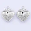 Pendant Necklaces 8 X Tibetan Silver Tone Love Heart Shape Charms Pendants For DIY Necklace Jewellery Making Findings Accessories 42x29mm