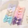 Hårtillbehör Hårtillbehör 2st/Set Sequin Gaze Hairpins For Girls Bow Glitter Colorf Bowknot Hairgrips Baby Wholesale Baby, K Dhtai