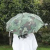 Bérets pliables pêche parapluie casquettes libérant les mains tête chapeau voyage Anti-pluie en plein air Camouflage impression créative Portable chapeaux