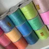 Tissu et couture 330g 600Mroll fil de raphia mat 100 fibres végétales Crochet pour bricolage tricot chapeau de paille sacs à main laine à la main 231017