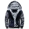 Jaquetas masculinas engrossar jaqueta forro de lã inverno quente casacos com capuz à prova de vento zip completo para baixo casual outwear roupas esportivas 231018