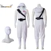 Snake Eyes: G.I. Joe Origins Storm Shadow Cosplay Costume White Sleeveless Hooded and Pants Mask Suit Halloween Carnival OutfitsCosplay