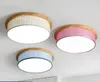 Plafondverlichting Scandinavisch Modern Eenvoudig Houten Lamp Woonkamer Slaapkamer Creatief Kleur Stof LED