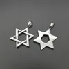 Pendant Necklaces Star Of David Israel Chain Necklace Women Stainless Steel Judaica Silver Color Jewish Men JewelryPendant308r