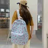 Mochila estilo sacos de escola cerry impressão mulheres mochila menina bonito viagem bookbag preppy impermeável nylon laptop saco faculdade scoolbag femaleblieberryeyes