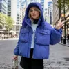 Womens Down Parkas Fashion Winter Beige Cotton Jacket Women Coat Black Hooded Streetwear Y2K Style Duck Feather Kvinnor Kort Outwear 231018