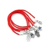 100Pcs Mixed Kabbalah Hand Charms Red String Good Luck Bracelets Men and women lucky bracelet238K