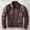 Couro falso masculino novo casual couro real jaqueta de couro genuíno masculino fino roupas masculinas primavera outono roupas de vaca masculina tamanho asiático 6xll231018