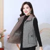 Gilets pour femmes Mode Hiver Épaissi Plaid Coton Gilet Top Gilet Agneau Polaire Deux Côtés Portant Chaud Manteau D'extérieur Occasionnel