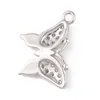 Hänge halsband pandahall 30st fjäril form mässing micro pave clear cz cubic zirconia hängen charm för halsband örhänge smycken