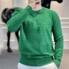 Fluwelen trui heren sweatshirt Designer trui ronde hals hoodie gebreid geruit borduurwerk lange mouw t-shirt heren pullover shirt