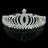 Haarspeldjes GETNOIVAS Fonkelende Strass Kroon Vrouwen Zilver Kleur Tiara Luxe Handgemaakte Hoofdband Bruid Bruiloft Jewelr210b