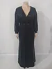 Robe de soirée élégante pour femmes, grande taille 5XL, Sexy, paillettes brillantes, Maxi, manches longues, robe de bal, automne