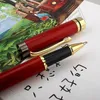 Wysokiej jakości 86 Red Wood Rollerball Pen School dostarcza Kaligrafia Pisniki z atramentem do pisania w uzupełnianiu 0,7 mm średnie stalówki