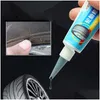 30Ml Car Tire Repair Glue Strong Black Soft Rubber Motorcycle Truck Wheel Tyre Puncture Seal Drop Delivery Dhmcv