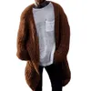Men's Sweaters DropAutumn Winter Men's Cardigan Sweater Long Sleeve V Neck Loose Streetwear Knitted Mid Length Coat Men Clothing 231018