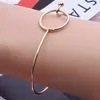 Bangle 2023 Fashion Accessories Geometry Circle Bracelet & Pulseiras Simple Copper Alloy Round Women Lovers' Gift
