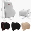 Seat Cushions Breathable Car Seat Headrest Neck Pillow Auto Car Seat Pillow Memory Foam Head Support Neck Rest Protector Automobiles Q231019