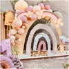 Autres fournitures de fête d'événement Autres fournitures de fête d'événement Boho Rainbow Blush Balloons Garland Arch Kit Peach Pastel Abricot La Dhgarden Dhlzc