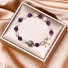 Charm-Armbänder, natürlicher Amethyst, weißer Mondstein, lindert Stress, Angst, Gesundheitsfürsorge für Frauen, Damen, täglich, Muttertag, Schmuck, Geschenke