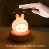 Kieliszki do wina Dzieci Nocne światło Niedźwiedzia Rabbit Baby Nocne Światło Nocne Świetnie na domową sypialnię Kid USB Lampa LED LAMPAD Prezent Świąteczny 231017