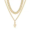 Sautoirs JIOROMY Vintage multi-couche couleur or chaîne collier ras du cou pour les femmes R mode serpent pendentif gros colliers bijoux 188p