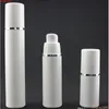 15ml 30ml 50ml Pure White Cylindrical Silver Edge Cosmetic Packing Containers Plastic Emulsion Airless Pump Bottle#213goods Vtxmd Lpkkc