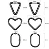 Hoop Earrings Sets Of 3 Pairs Men's Stainless Steel Circle/Triangle/Love Heart/Oval Shaped Hugging Hoops For Male Women