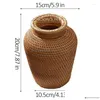 Vaser Wicker Basket Rattan Hanging Flower Pot Flower Storage Vase Rustic Woven Pot Drop Delivery Home Garden DH2R5