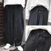 Męskie spodnie 27-44 Dostosowało wstążkę luźnego prostego męskiego swobodnego mody młodzież Koreańską szeroką nogę kostiumów