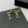 Design de mode Lettre Anneaux Oreille Goujons Boucles d'oreilles Bracelet Collier Bijoux avec boîte d'emballage