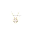 18k Gold Plated Necklace Luxury Designer Necklace Four-Leaf Clover Cliff Fashion Classic Everything Pendant Necklace Wedding Party Jewelry 40cm+5cm