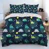 Комплекты постельного белья с рисунком динозавра, милый динозавр, детский подарочный комплект, пододеяльник, одеяло, наволочка, размер king Queen 231017