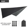 Tents and Shelters 190T Rhombus Waterproof Tarp Tent Shade Outdoor Camping Hammock Rain Fly UV Garden Awning Canopy Sunshade Ultralight 340x260cm 231018