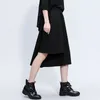 Herrbyxor vår 2023 Yamamoto -stil under lös asymmetrisk ungdom fast färg culottes frisör stor storlek hipster män