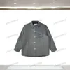 Xinxinbuy Men Designer Płaszcz Kurtka Metal Trójkąt Letter Woolen Fabric Paris Długie rękaw Kobiety Czarny Khaki Gray M-2XL294U