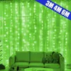 Strings 6x1/6x2/6x3m LED Icicle String Lights Christmas Fairy Garland Outdoor Home For Wedding/Party/Curtain/Garden Decoration