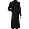 Hommes laine mélanges hommes manteaux automne hiver couleur unie haute qualité Long noir luxueux manteau mâle 231017