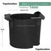 Plantenbakken Potten 16 Kleuren 1--20 Gallons Ronde Niet-geweven Stof Kweekzakken Met Handvatten Economische Tuin Plantcontainers Bloemen plan Dhsz0