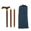 Bastones de trekking Muletas de tres secciones Adultos Bastón plegable para exteriores Camping Alpenstock Bastón de trekking Viaje para adultos Madera maciza 231018