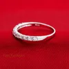新しいデザインバンドリングウェディングリング女性925 Sterling Silling Simulated Diamond Ring Jewelry3402