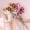 Decorative Flowers Home Decorations Luxury Style 5 Heads 68cm Film Butterfly Orchid Flower For Table Decor Wedding Backdrop Vase