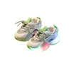 Ботинки, детская повседневная обувь, детские кроссовки для мальчиков и девочек, осенняя светящаяся модная дышащая сетчатая светодиодная спортивная обувь 231017