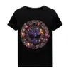 Mens Rhinestone Designs Short Sleeve T-Shirts for Summer Casual - Crew Neck Shirts Casual Slim Fit Ladies Tops204k