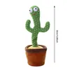 Brinquedos eletrônicos para animais de estimação cactus brinquedo de pelúcia eletrônico shake dançando com a música bonito bailarin primeira infância falando brinquedos presentes novidade g otaf5