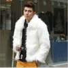 Men's Fur Faux Fur Autumn Winter Men Faux Fur Solid Color Turn-Down Collar Full Sleeve Slim Casual Thick Coats 231018