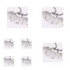 Charms 100Pcs/Lot Sier Plated Moon Big Hole Charms Pendant Dangle Beads For Bracelet Jewelry Making Findings Jewelry Jewelry Findings Dhsvp