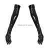 Pvc handskar pvc handskar y pu läder mager lång handskar punk rock hip hop jazz disco dans glänsande latex mantens cosplay accessor dhgarden dhqxt